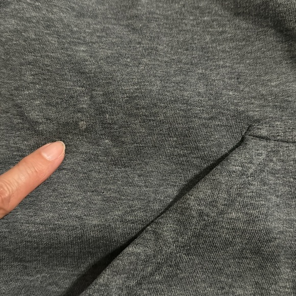 Vintage Y2K Nike Gray Label Hoodie Charcoal Gray Kangaroo Pocket Stained-XXL - Picture 11 of 11